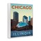 Stupell Industries Chicago Bean Landmark Framed Giclee Design by Victoria Barnes